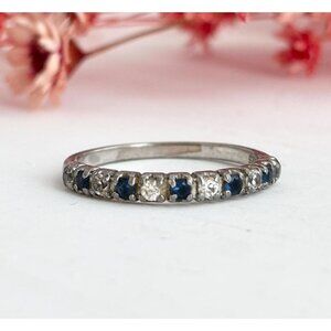Elegant Silver and Blue Stone Ring